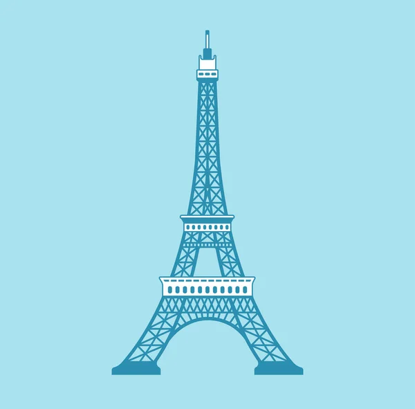 Eiffelova Věž Francie Paříž Světově Proslulé Stavby Vektorové Ilustrace — Stockový vektor