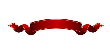 Kurdele sancak vektör illüstrasyonu (metin fitili) β 124; kırmızı