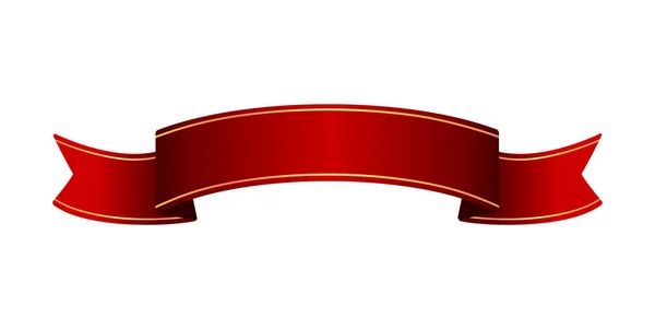 Εικονογράφηση Φορέα Banner Κορδέλα Κείμενο Sapce Κόκκινο — Διανυσματικό Αρχείο
