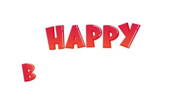 Mutlu yıllar, metin 4K animasyon filmi.