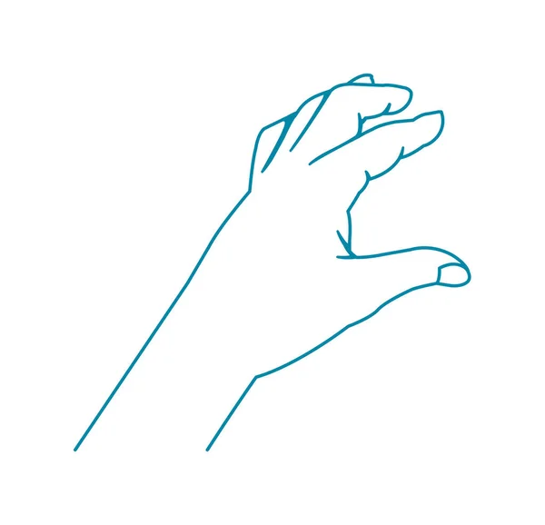 Иллюстрация Ущипнутого Действия Помощи Пальца — стоковый вектор