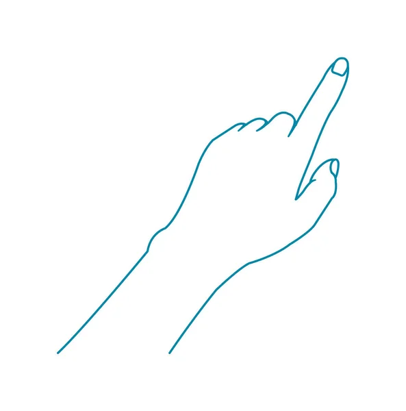 Illustration Der Berührung Des Handybildschirms Mit Dem Finger — Stockvektor