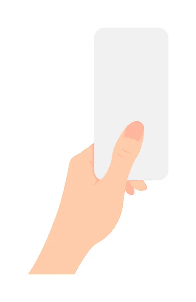 Illustration Hur Man Håller Mobiltelefon Prototyp — Stock vektor