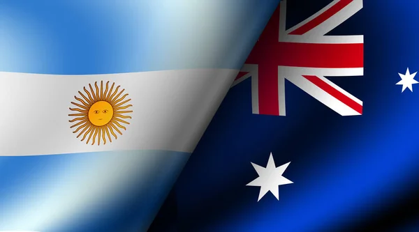 Football 2022 Knockout Match Cards Argentine Australie — Photo