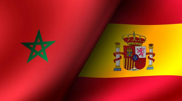 Sepak Bola 2022 Kartu Pertandingan Bundar Maroko Spanyol — Stok Foto