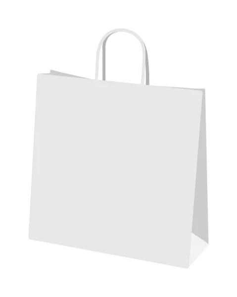 Papel Compras Modelo Saco Vetor Ilustração Branco — Vetor de Stock