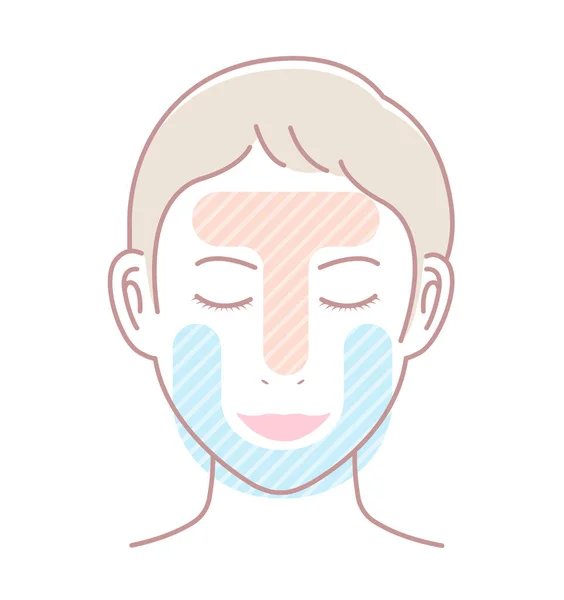 Vector Illustration Zone Zone Female Face Text — 스톡 벡터