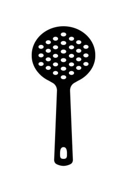 Noktalı kaşık vektör illüstrasyonu