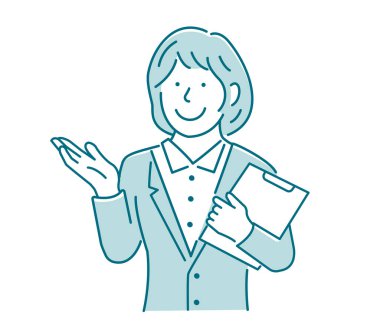 Genç bir satış elemanının vektör çizimi