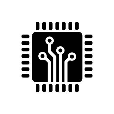 Circuit board ( technology , microchip ) vector icon illustration