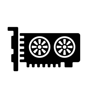 Video card ( graphic board ) vector icon illustration