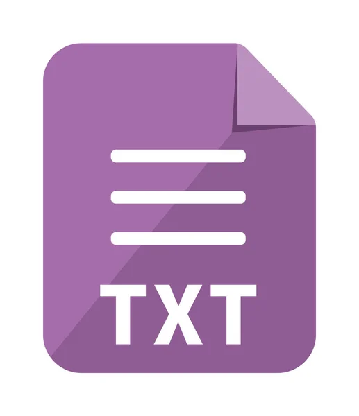 Fájlformátumok Vektor Ikon Illusztráció Txt Text — Stock Vector