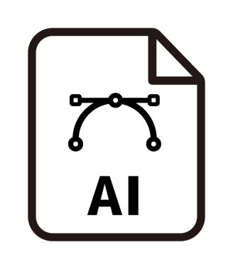 Dosya biçimleri vektör simgesi illüstrasyonu- 124;. ai, illüstratör
