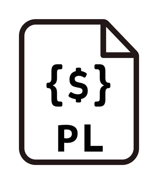 File Formats Vector Icon Illustration Perl — ストックベクタ