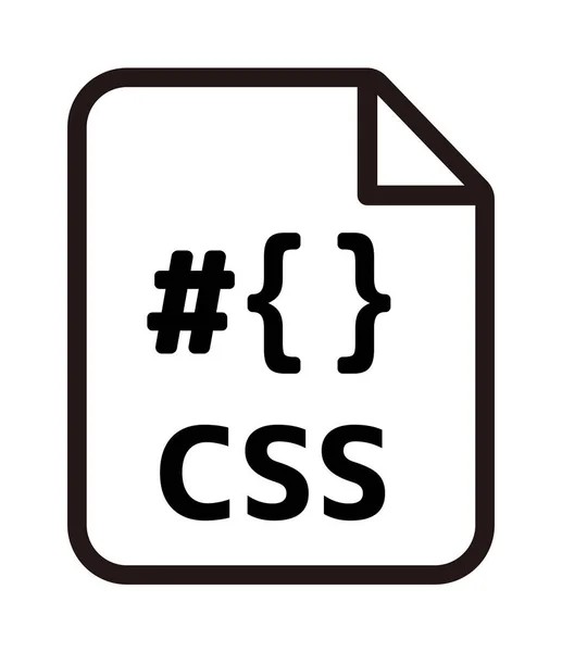 File Formats Vector Icon Illustration Css — ストックベクタ