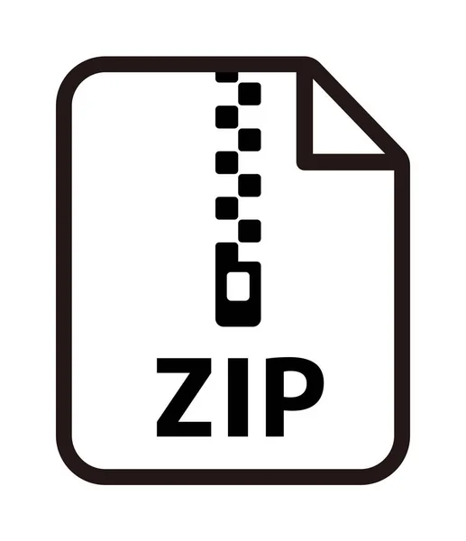 文件格式矢量图标图解 Zip — 图库矢量图片