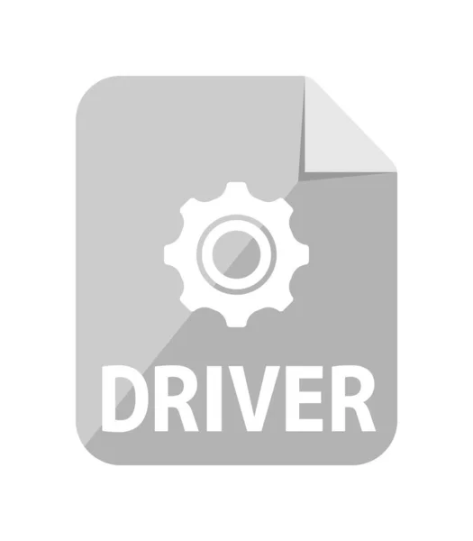 Ilustracja Ikony Wektora Różnych Typów Plików Driver — Wektor stockowy