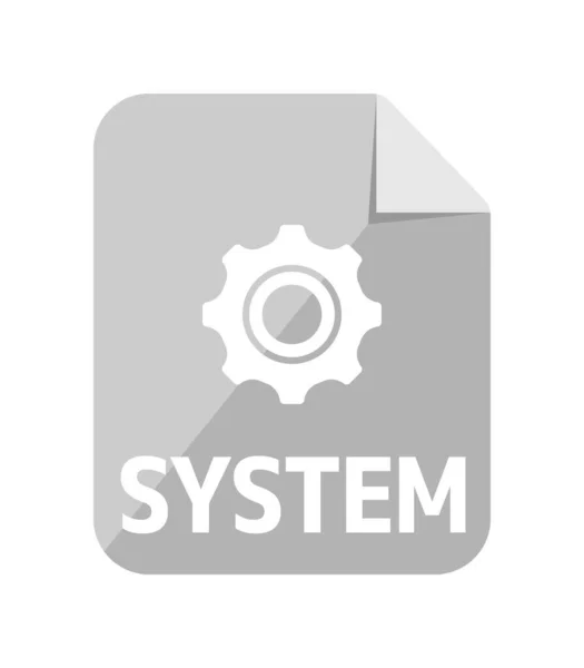 Verschiedene Dateityp Vektorsymbole Illustration System — Stockvektor