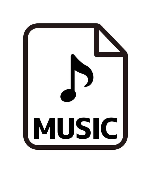 Różny Typ Pliku Wektor Ikona Ilustracja Muzyka — Wektor stockowy