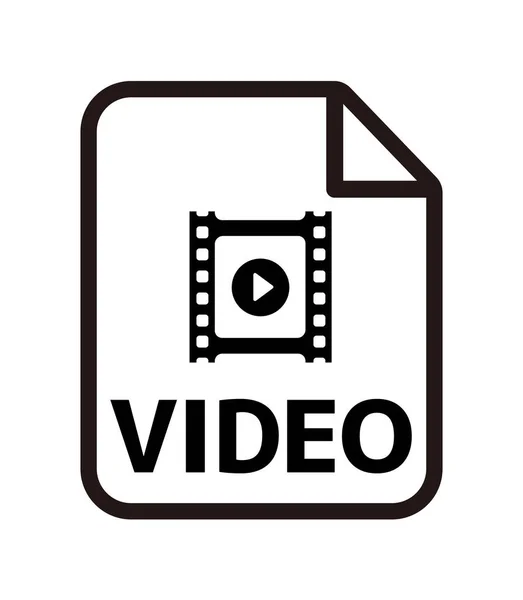 Διάφορες Εικονογράφηση Διανυσματικών Εικονιδίων Τύπου Αρχείου Βίντεο — Διανυσματικό Αρχείο