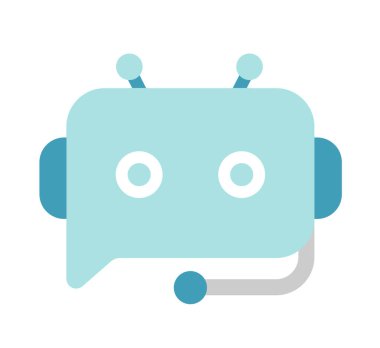 Yapay zeka sohbet robot vektör çizimi