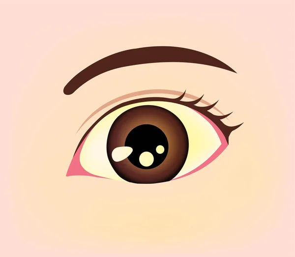 Sarışın Göz Sarı Göz Vektör Çizimi — Stok Vektör