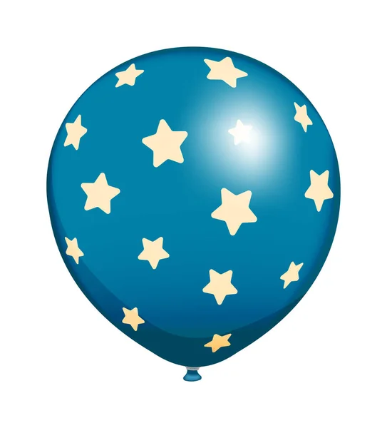 Rubber Ballon Illustratie Met Eenvoudig Patroon Realistisch — Stockvector
