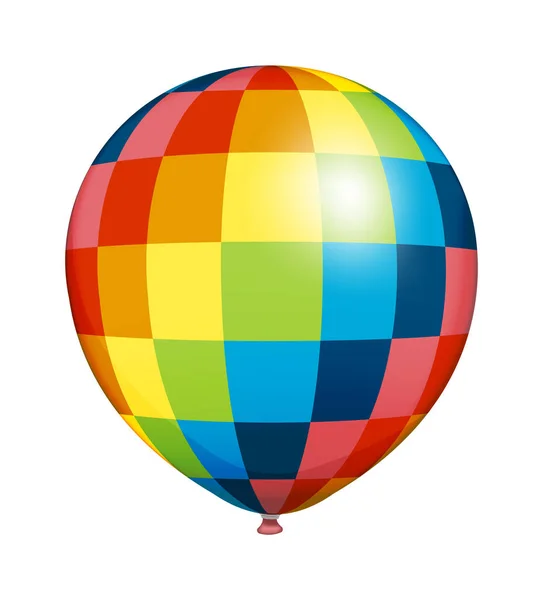 Rubber Ballon Illustratie Met Eenvoudig Patroon Realistisch — Stockvector