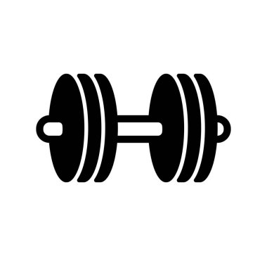  Dumbell (antrenman, spor salonu) vektör simgesi çizimi