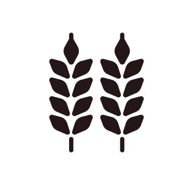 Buğday (tanecikler, tahıllar) vektör simgesi çizimi