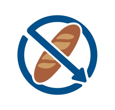 Glütensiz (düşük karbonhidratlı) vektör resimleme