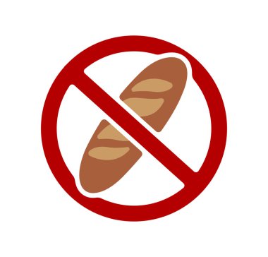 Glütensiz (düşük karbonhidratlı) vektör resimleme