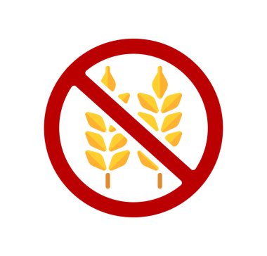 Glütensiz (düşük karbonhidratlı) vektör resimleme
