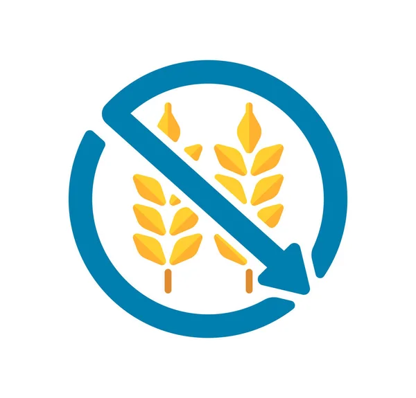 Gluten Free Low Carb Vector Icon Illustration — 스톡 벡터