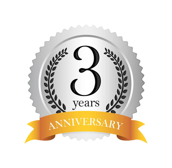 Silver anniversary medal icon | 3rd anniversary