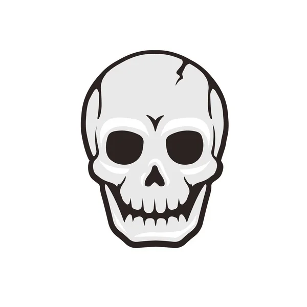 Skull Head Vektor Illustration — Stockvektor
