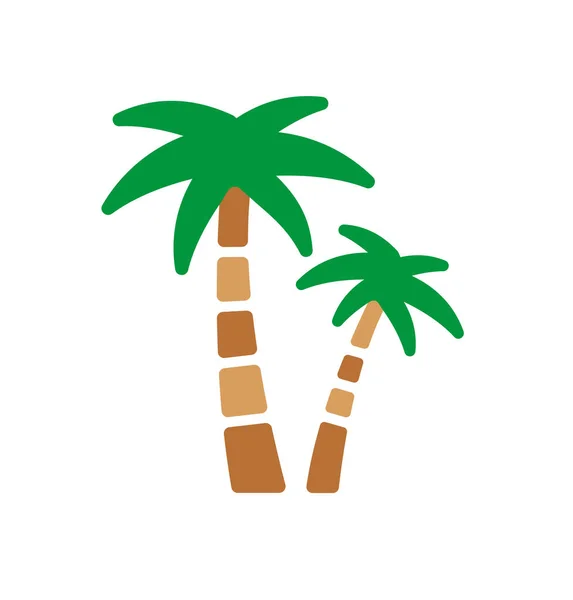Пальмове Дерево Пляж Відпустка Векторні Ілюстрації — стоковий вектор