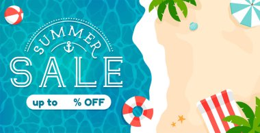 Yaz indirimi vektör illüstrasyonu