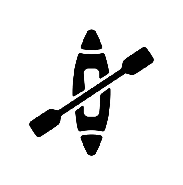 Kanoe Ikona Vektoru Kajaku — Stockový vektor
