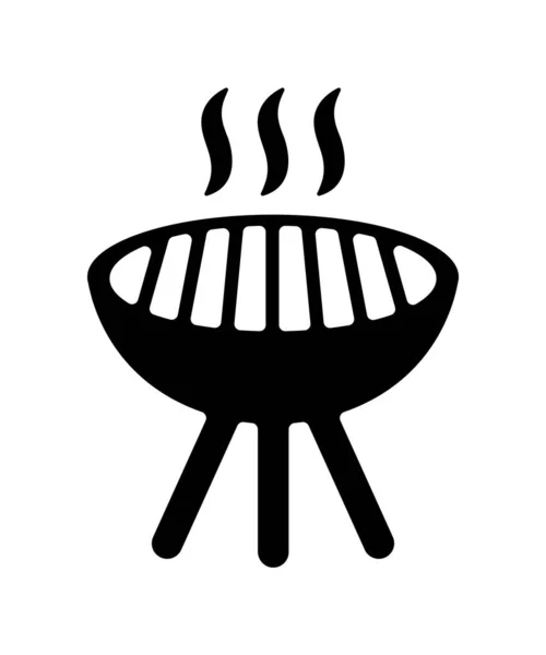 Barbecue Bbq Vector Pictogram Illustratie — Stockvector