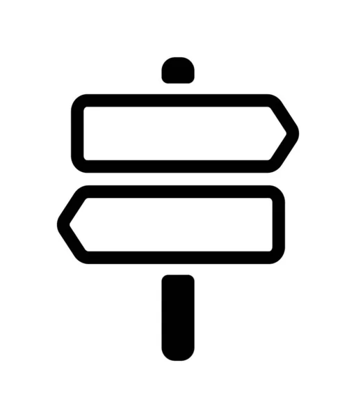 Signpost Ilustração Ícone Vetor Guidepost — Vetor de Stock