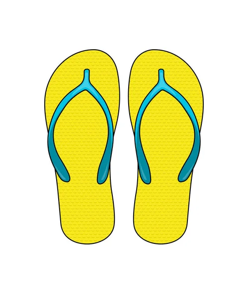 Μπιτς Σανδάλια Flip Flops Πρότυπο Διανυσματική Απεικόνιση — Διανυσματικό Αρχείο