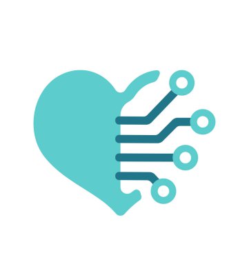 Dijital sağlık vektör simgesi çizimi