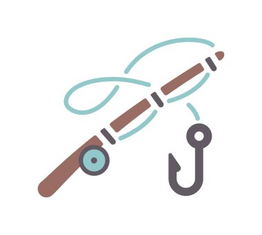 Balıkçılık (makara, rod) vektör resmetme