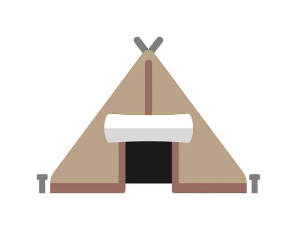 Tienda Camping Vector Icono Ilustración — Vector de stock