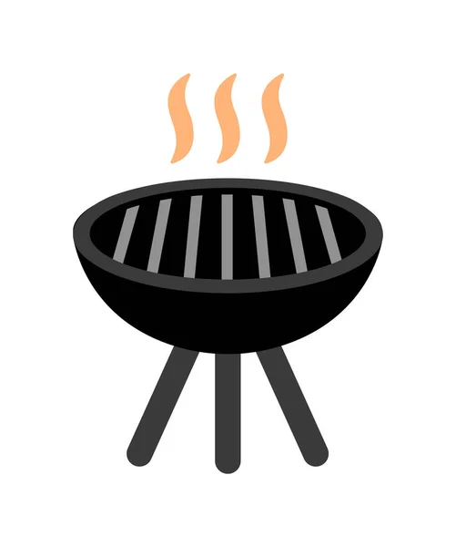 Barbecue Bbq Vector Pictogram Illustratie — Stockvector
