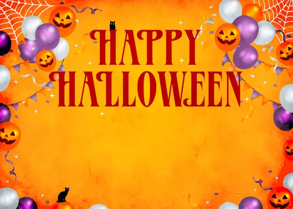 Glückliche Halloween Vektorillustration Für Poster Flyer Vorlage Usw — Stockvektor