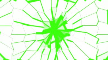 Kırık cam ve uçan parçaların 4K animasyonu (geçiş için)  