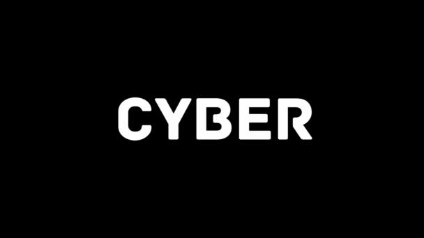 Cyber Monday Logo Popup Animation — Stock Video