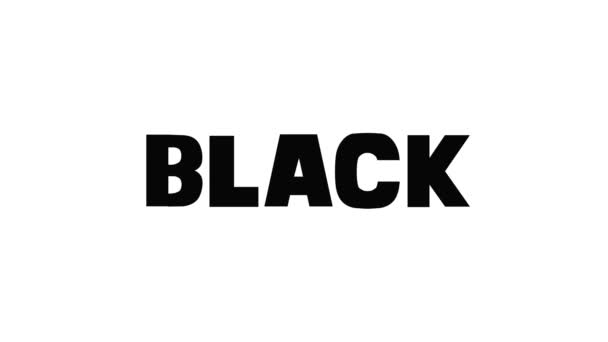 Kara Cuma Logosu Canlandırması — Stok video